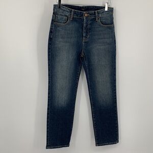 Fidelity Denim Jimi boyfriend jeans Leo ankle women button fly dark wash new 26